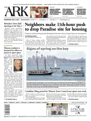 Front page of The Ark, May 3, 2023