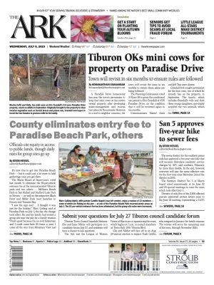 Front page of The Ark, July 5, 2023