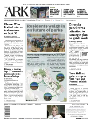Front page of The Ark, September 20, 2023