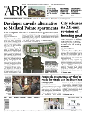 Front page of The Ark, November 8, 2023