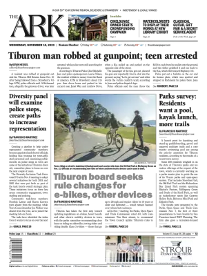 Front page of The Ark, November 15, 2023