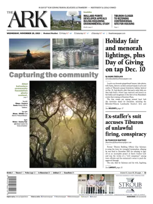 Front page of The Ark, November 29, 2023