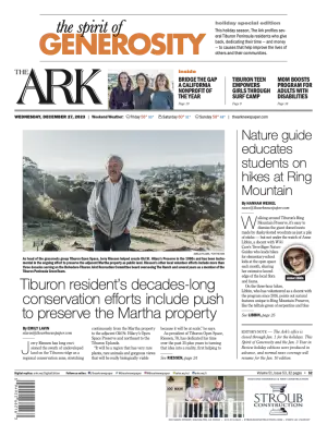Front page of The Ark, December 27, 2023