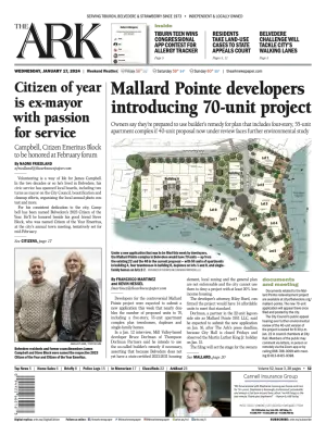 Front page of The Ark, January 17, 2024