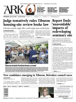 Front page of The Ark, July 24, 2024
