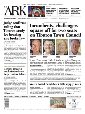 Front page of The Ark, October 2, 2024