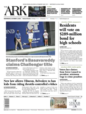Front page of The Ark, October 9, 2024