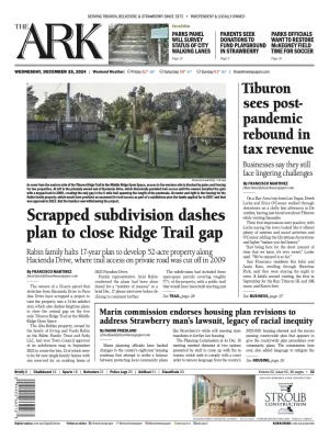Front page of The Ark, December 25, 2024