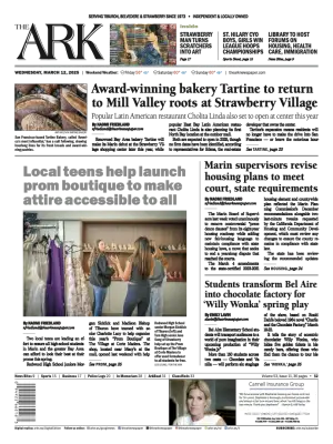 Front page of The Ark, March 12, 2025