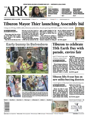 Front page of The Ark, April 16, 2025
