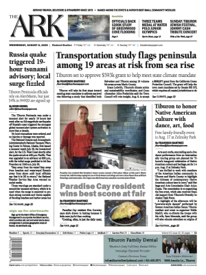 Front page of The Ark, August 6, 2025