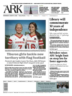 Front page of The Ark, August 27, 2025