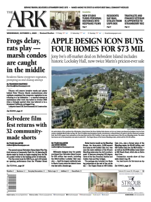 Front page of The Ark, October 1, 2025