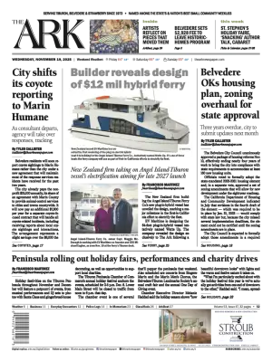 Front page of The Ark, November 19, 2025