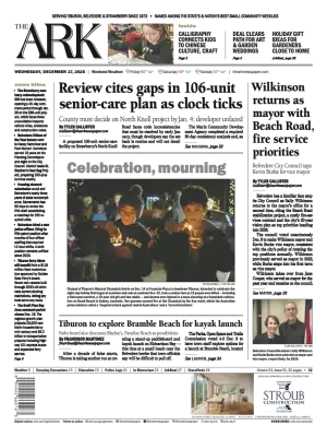 Front page of The Ark, December 17, 2025