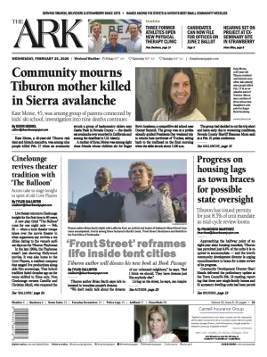 Front page of The Ark, February 25, 2026