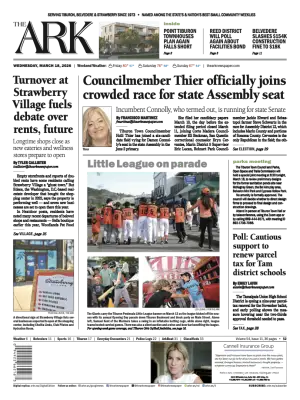 Front page of The Ark, March 18, 2026