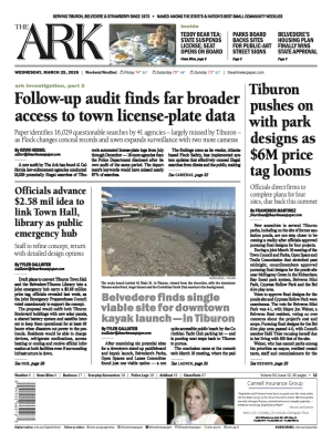 Front page of The Ark, March 25, 2026