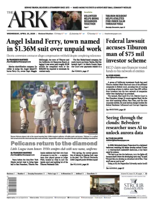 Front page of The Ark, April 15, 2026