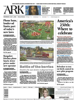 Front page of The Ark, July 1, 2026