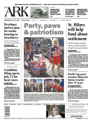Front page of The Ark, July 8, 2026