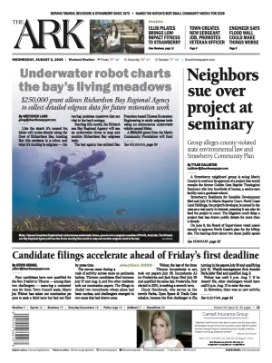 Front page of The Ark, August 5, 2026