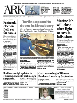 Front page of The Ark, August 19, 2026