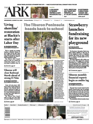 Front page of The Ark, August 26, 2026