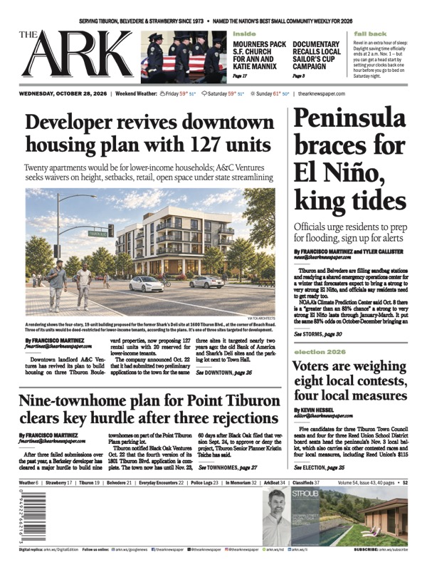 Front page of The Ark, Wednesday, October 28